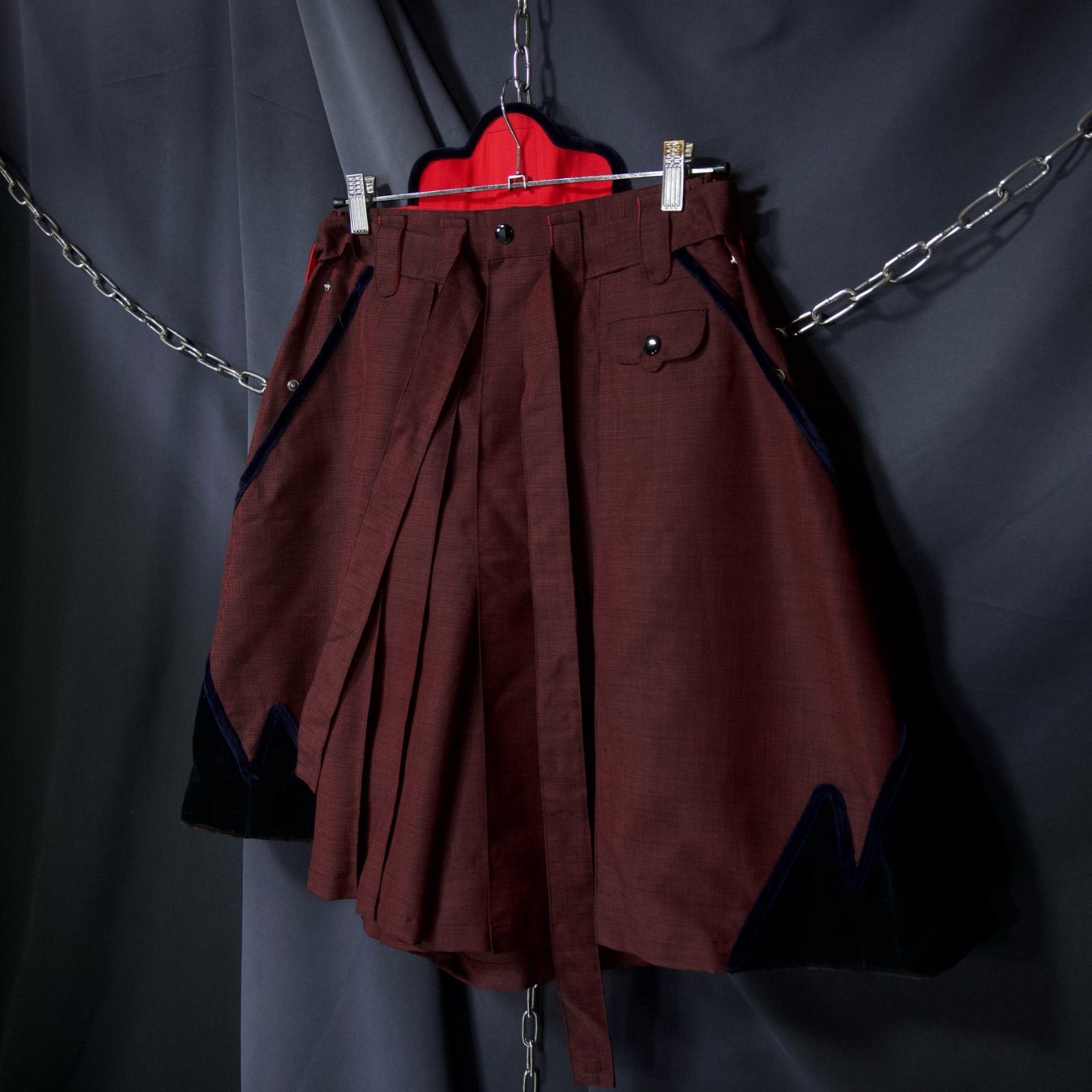 90s TAKUYA ANGEL Velour Switched Wide Pleats Iridesent