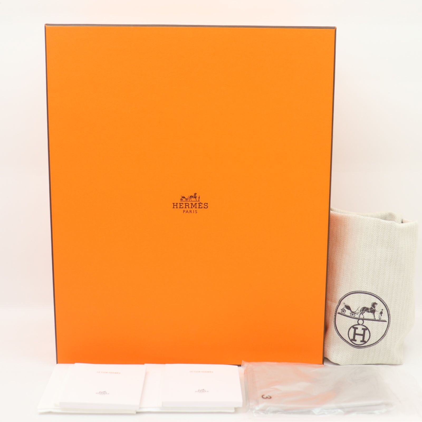 ITA9BCIGHO40 HERMES エルメス バーキン30 1313□ 空き箱 box ボックス インテリア 収納 バッグ用 レインカバー 保存袋 付き