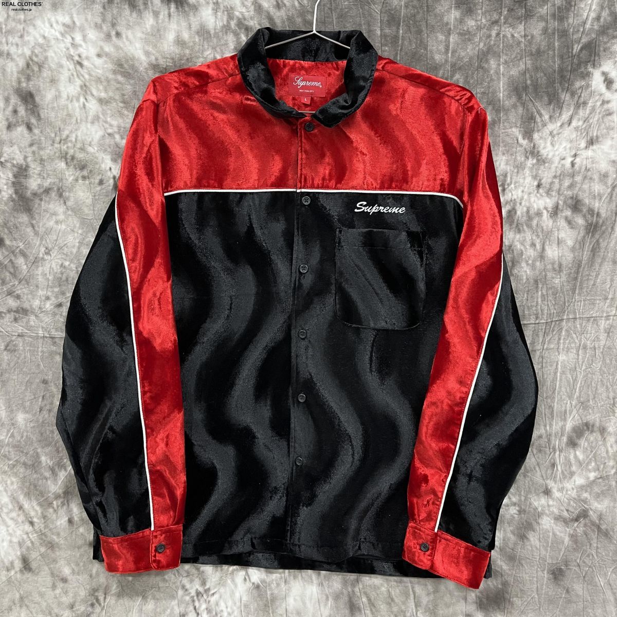 Supreme/シュプリーム【18AW】Velvet Swirl Work Shirt/ベルベット