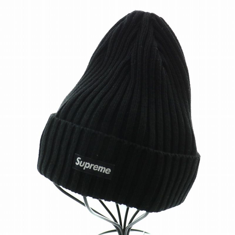 シュプリーム SUPREME ボックスロゴニットキャップ ビーニー ニット帽 帽子 ワンポイント 黒 ブラック /BB ■SH ■OF