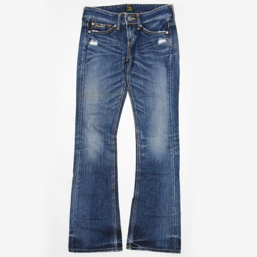 A】EDWIN SOMETHING Vienus Jean サムシング ビーナスジーン レディース デニム ブーツカット インディゴ W28 L33  E533 エドウィン ダメージ加工 - メルカリ