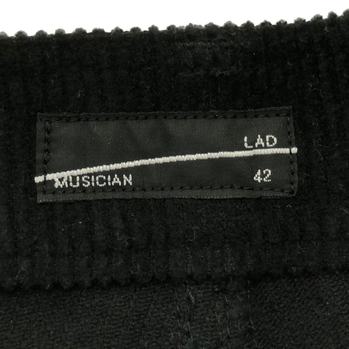 LAD MUSICIAN ラッドミュージシャン 20AW CORDUROY WIDE PANTS テーパードコーデュロイワイドパンツ ブラック 42  2220-514 - メルカリ