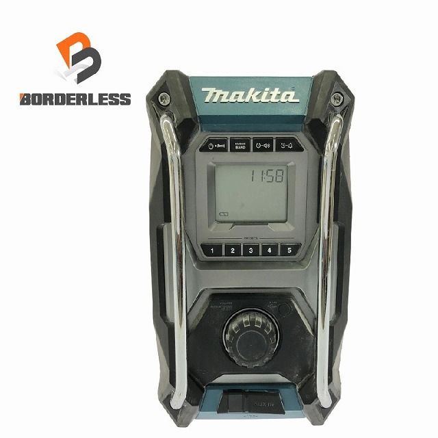 比較的 です makita マキタ 10.8V|14.4V|18V|40Vmax 充電式ラジオ MR001G 本体のみ 防災 キャンプ 110027