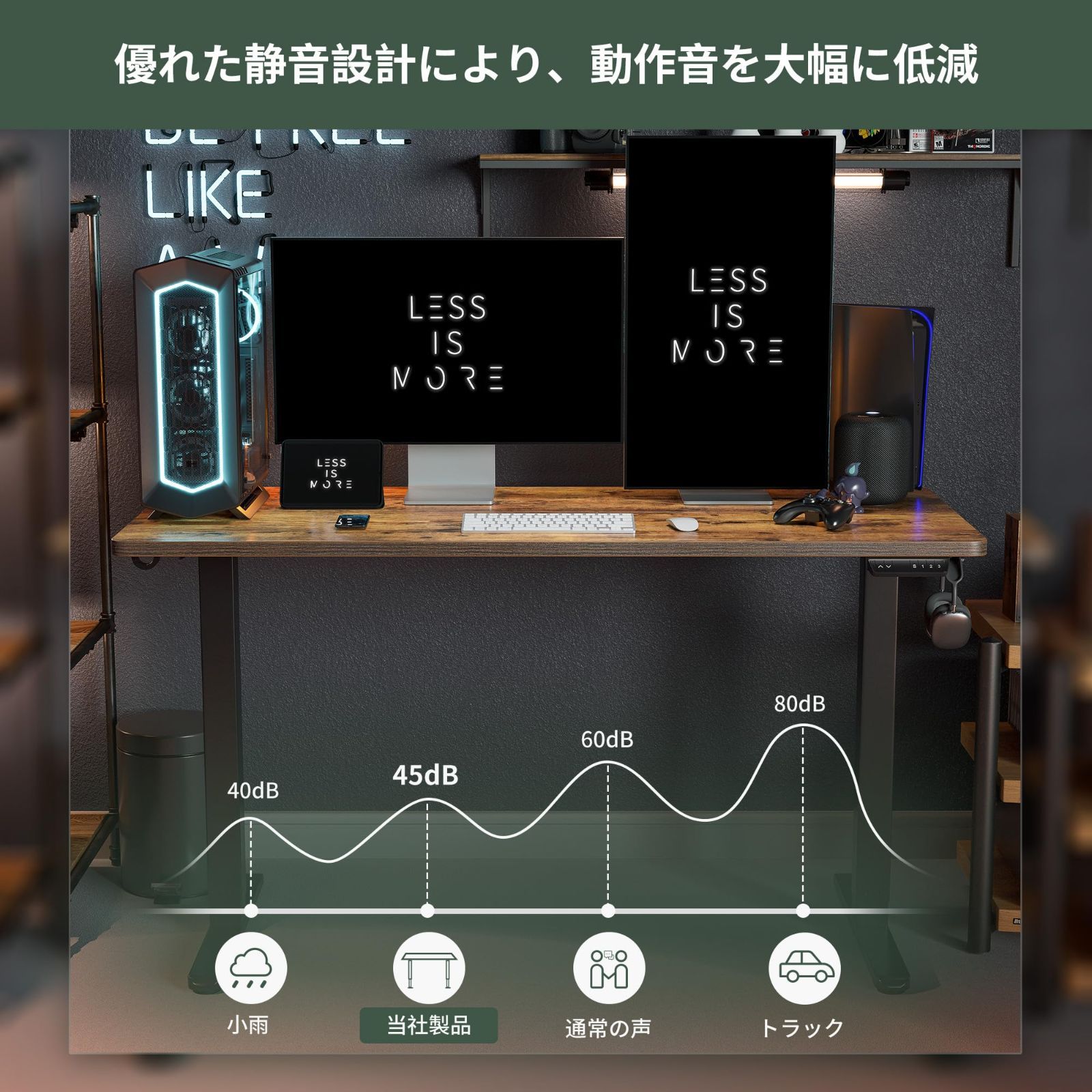 FEZIBO電動昇降式デスク スタンディングデスク 人間工学 ミーティング