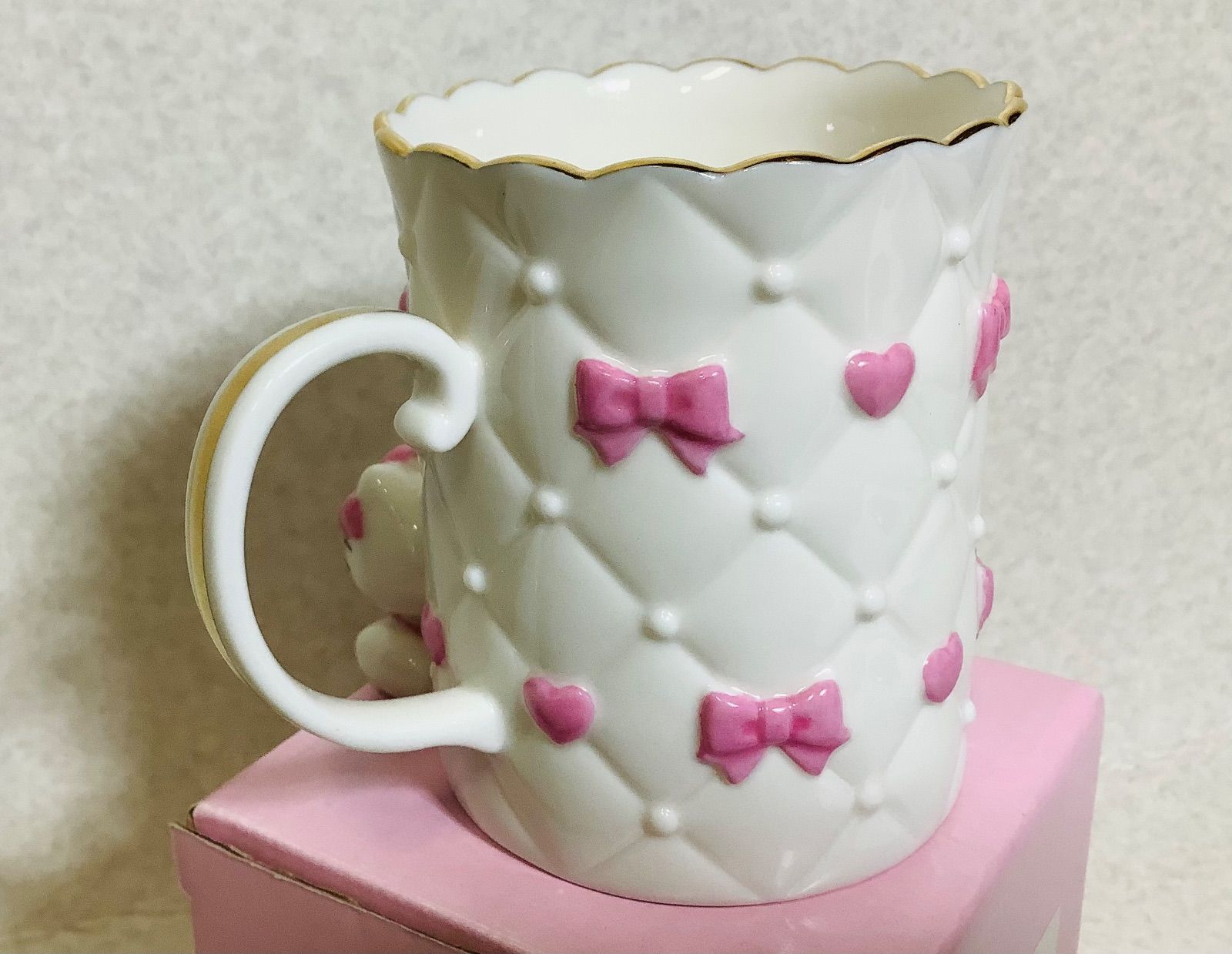 D944 サンリオ ハローキティ デコマグ キティー マグカップ レア品