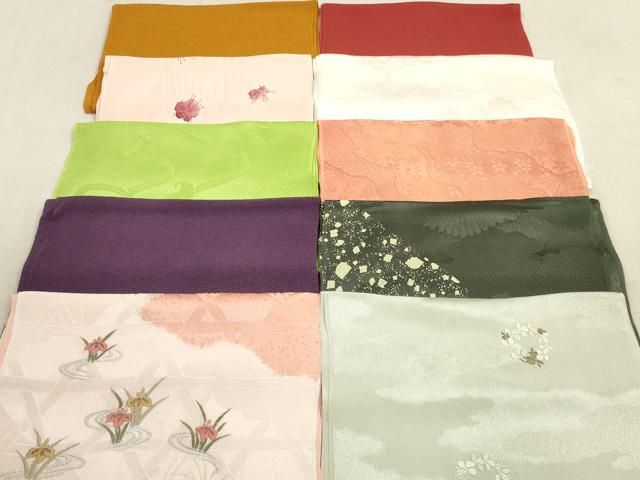 平和屋着物 和装小物 帯揚げ10枚セット 正絹 DAAX2085xg