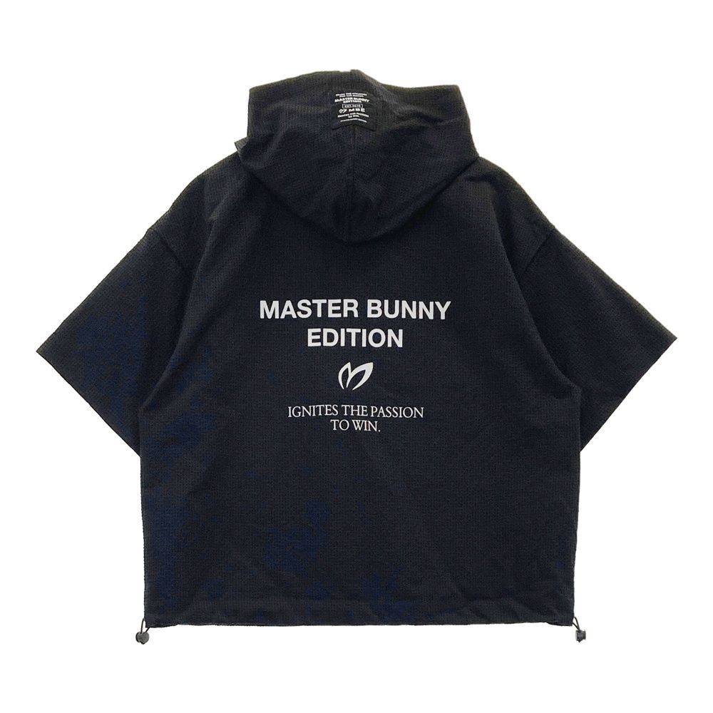サイズ 1 MASTER BUNNY EDITION マスターバニーエディション モデル シアサッカー フード付き半袖Tシャツ ブラック系 240101530614 ゴルフウェア レディース ストスト