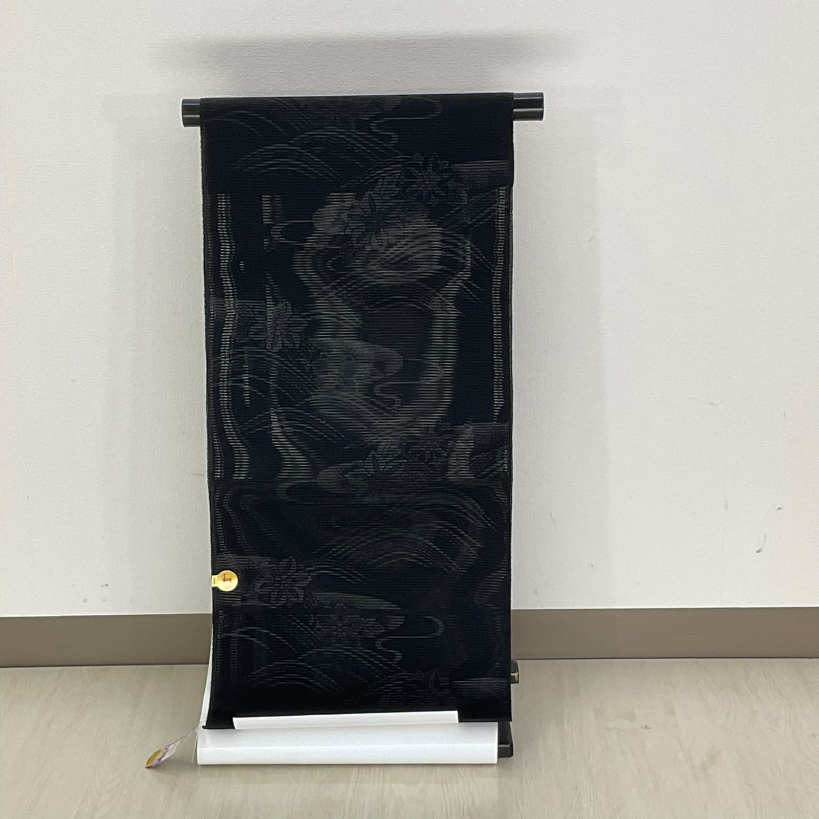 正絹 喪服用黒共帯 夏用 絽名古屋 お仕立て付き