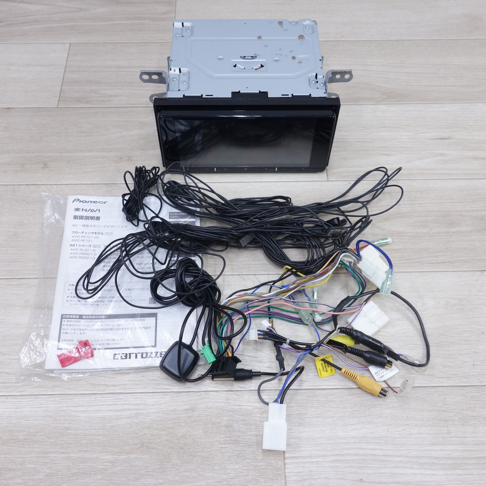 付き 24年◆carrozzeria Pioneer 楽NAVI 7V型 AV 一体型 メモリーナビ AVIC-RW721 カーナビ カロッツェリア パイオニア◆