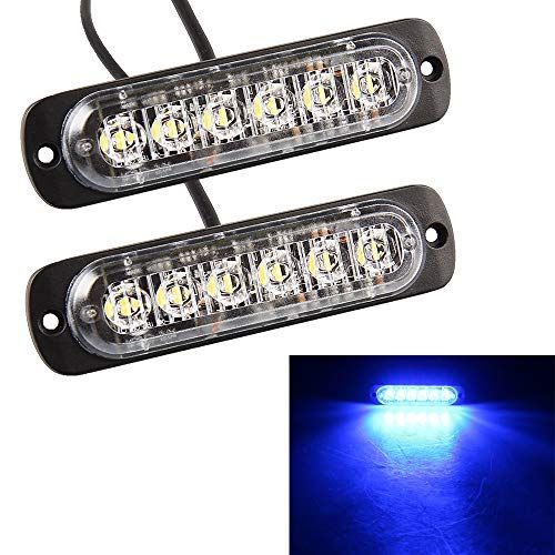 POOPEE ledデイライト 防水 ブルー 青 12V 24V車兼用 防塵 耐