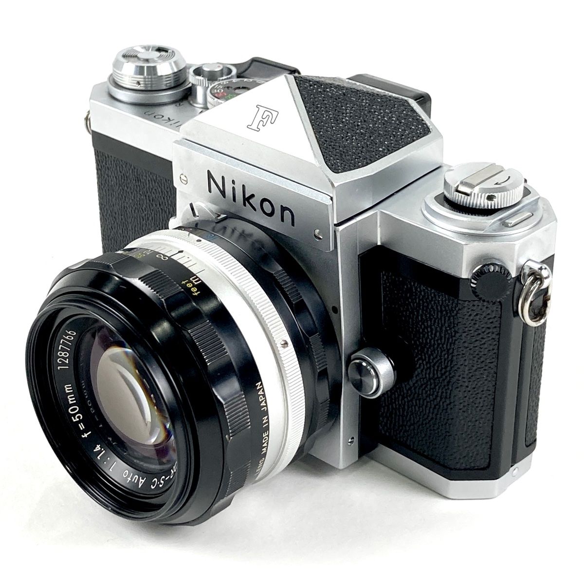 ニコン Nikon F アイレベル シルバー + NIKKOR-S.C Auto 50mm F1.4 非Ai フィルム マニュアルフォーカス  一眼レフカメラ 【中古】 - メルカリ