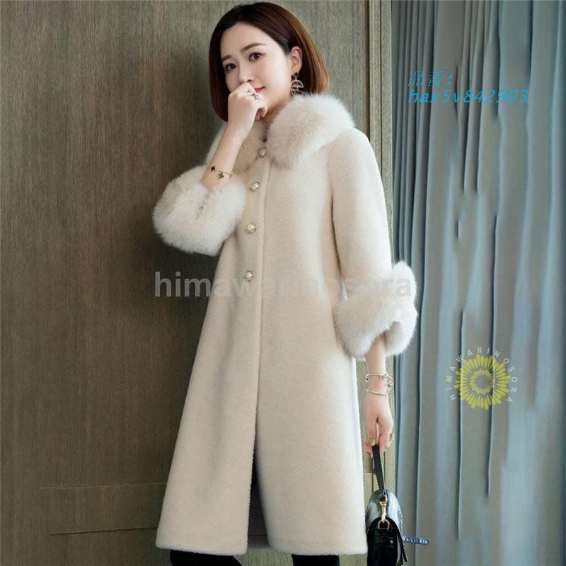 ボアコート ムートンコート レディース 秋冬 40代 50代 ファーコート アウター ロングコート フェイクムートン 防寒 オーバーコート hax5v842903