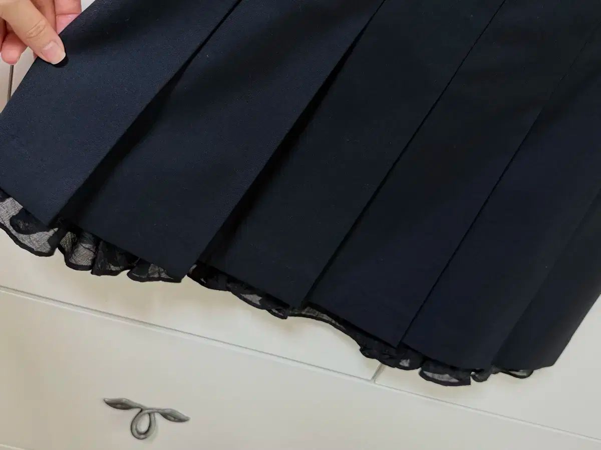 ARCHIVE JTOU フリル レイヤード プリーツ スカート 黒 S