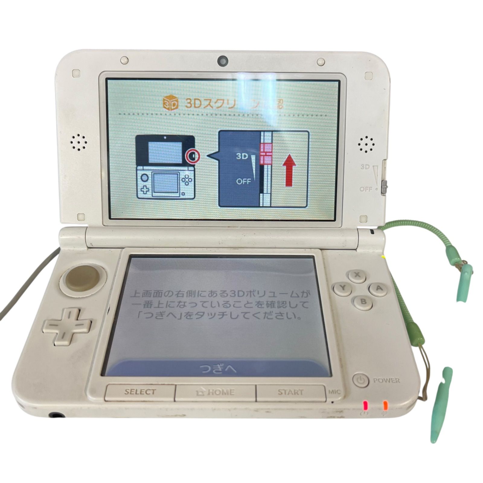 管32694 通電 済 ニンテンドー 3DS LL ミント ホワイト 任天堂 Nintendo