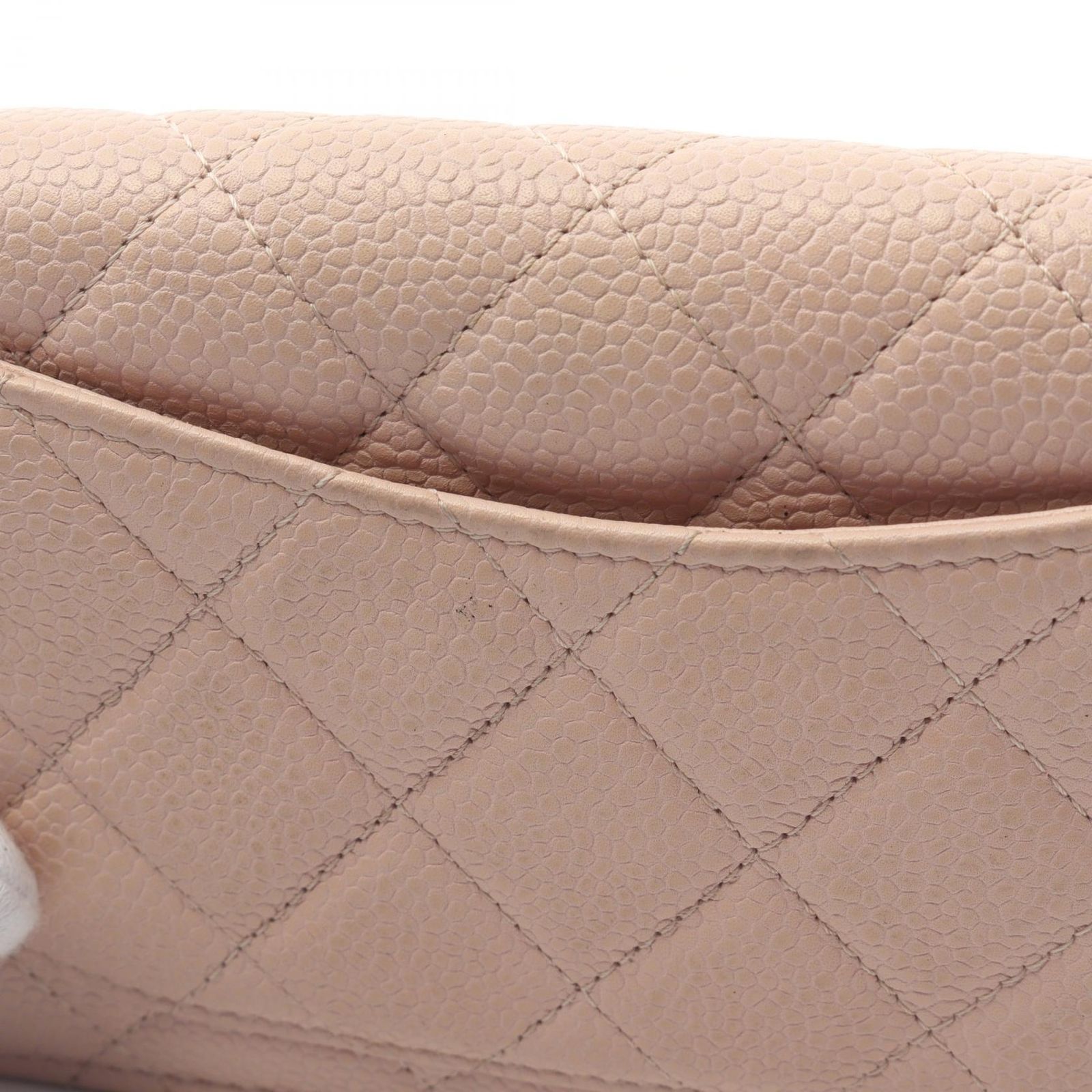 シャネル CHANEL 二つ折り長財布 マトラッセ A31509 ピンク キャビア