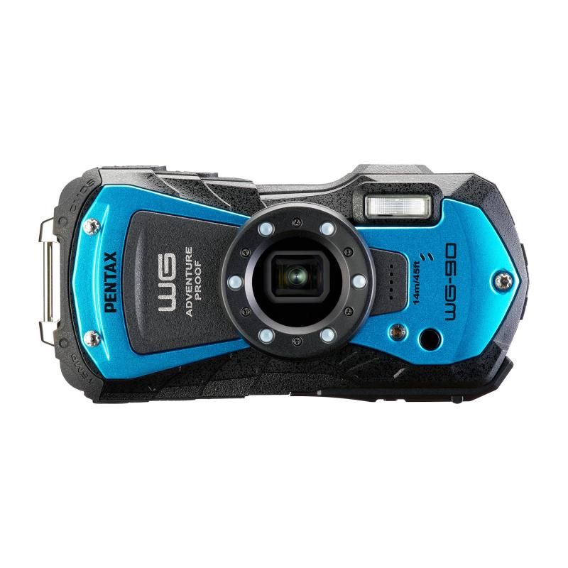 PENTAX WG-90 ブルー 本格防水デジタルカメラ 14m防水 連続2時間 1.6m耐衝撃 防塵 -10℃耐寒 アウトドアで活躍するタフネスボディ CALSモード搭載で 現場記録など幅広いビ
