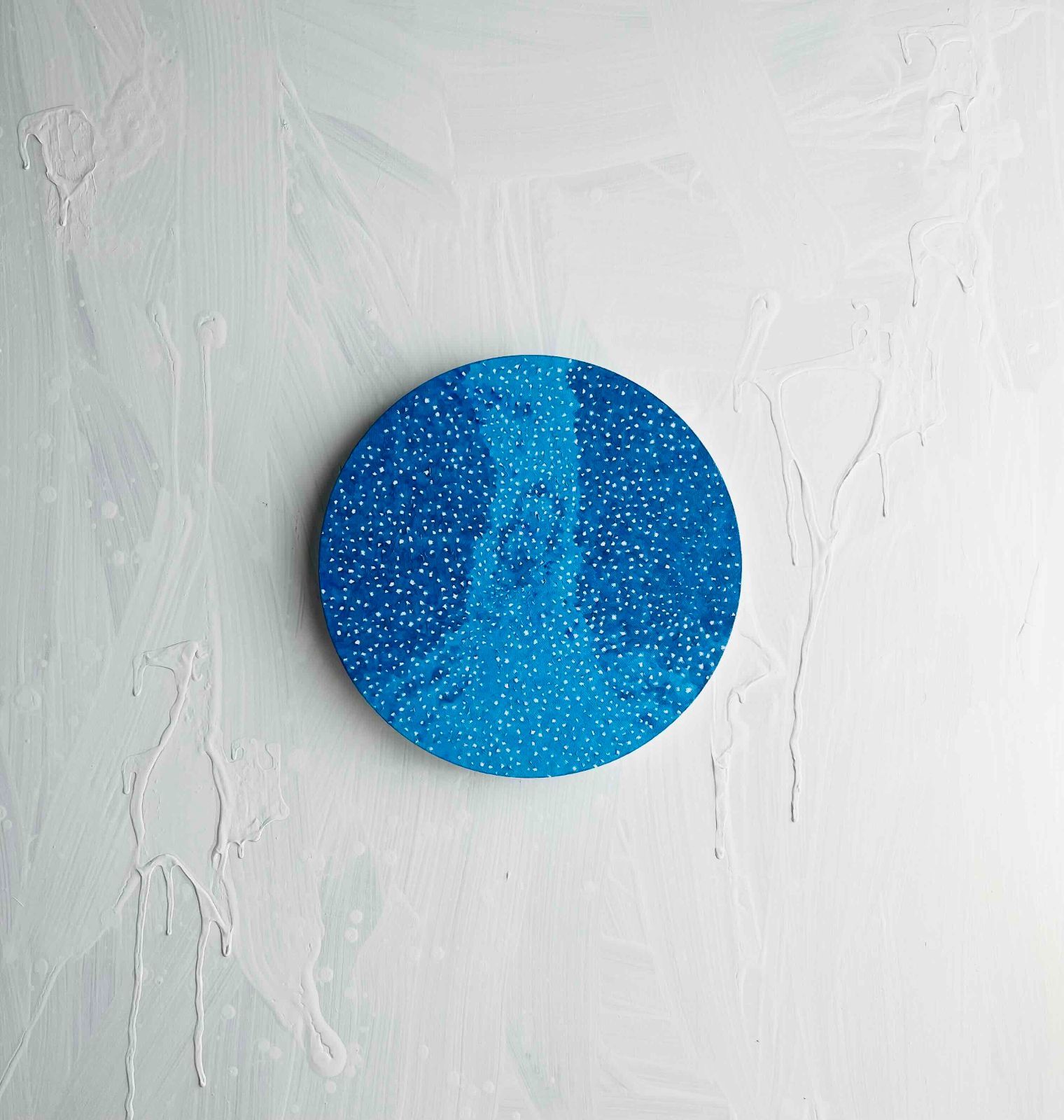 直径25㎝「星空1」油彩・絵画・原画・丸形・アートパネル・送料無料 直径25㎝「星空1」油彩・絵画・原画・丸形・アートパネル・送料無料