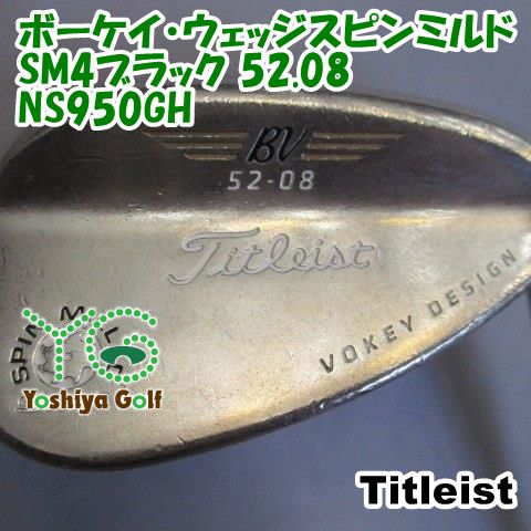タイトリスト ボーケイ・ウェッジスピンミルドSM4ブラック 52.08