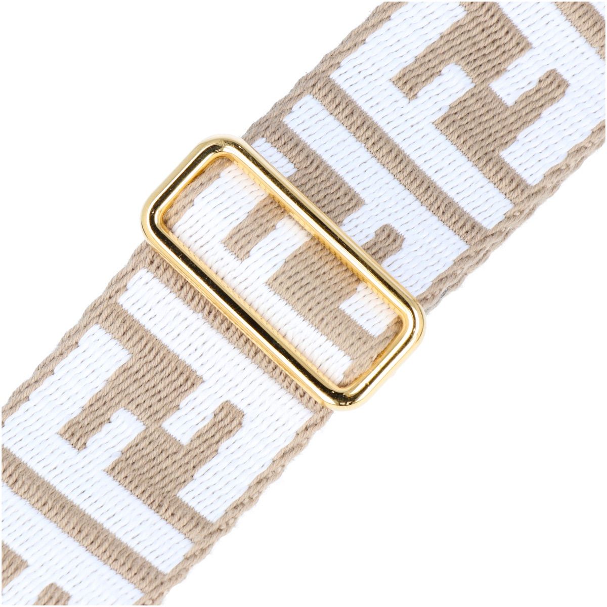 FENDI フェンディ　ストラップショルダー　ホワイト　ゴールド金具 FENDI フェンディ ストラップショルダー ホワイト ゴールド金具