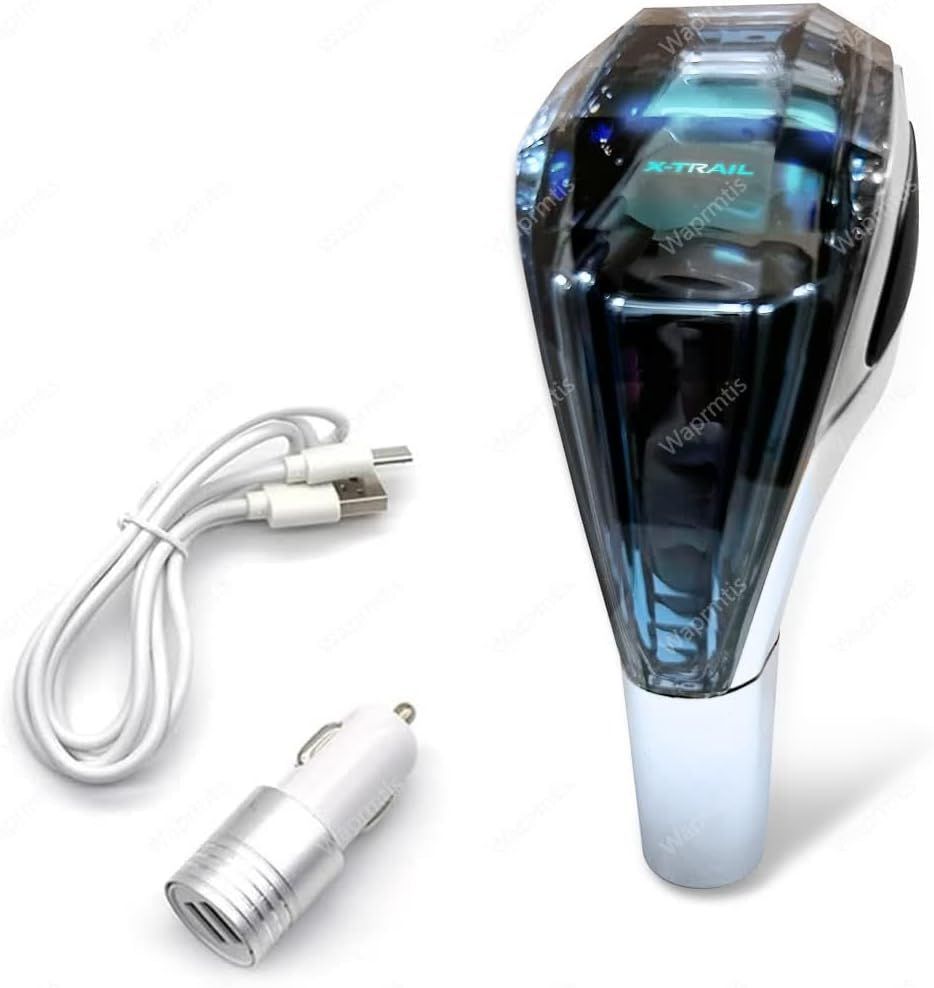エクストレイル シフトノブ LED イルミネーション 七色光が自動的に変換 点灯 タッチセンサー機能付き エクストレイル T33系 T32系 マルチカラーLED発光シフトノブ ギアスティックシフトノブ 