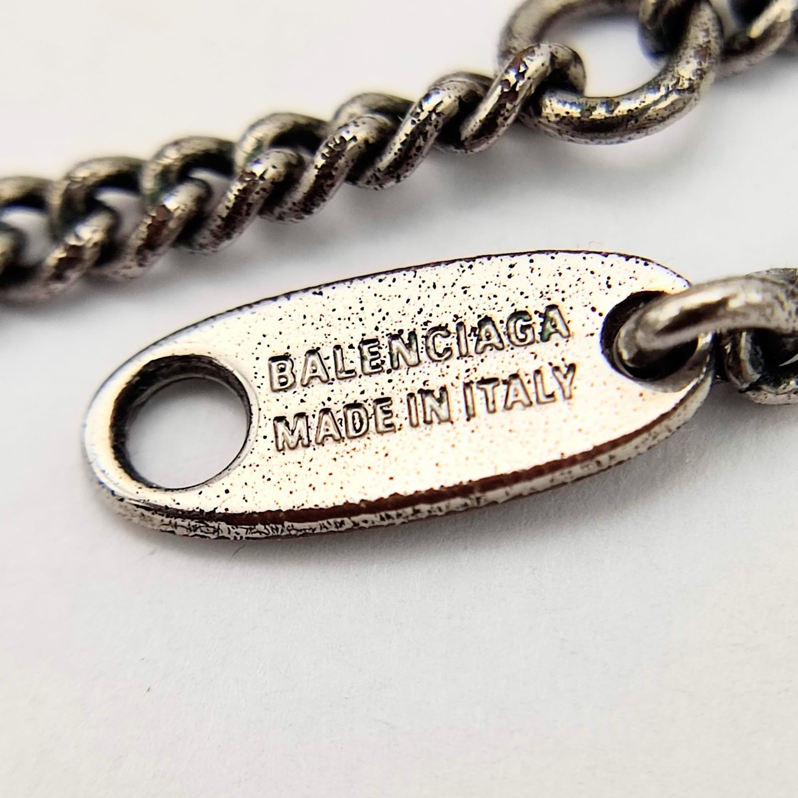 美品】BALENCIAGA バレンシアガ BBアイコンネックレス ロゴプレート 