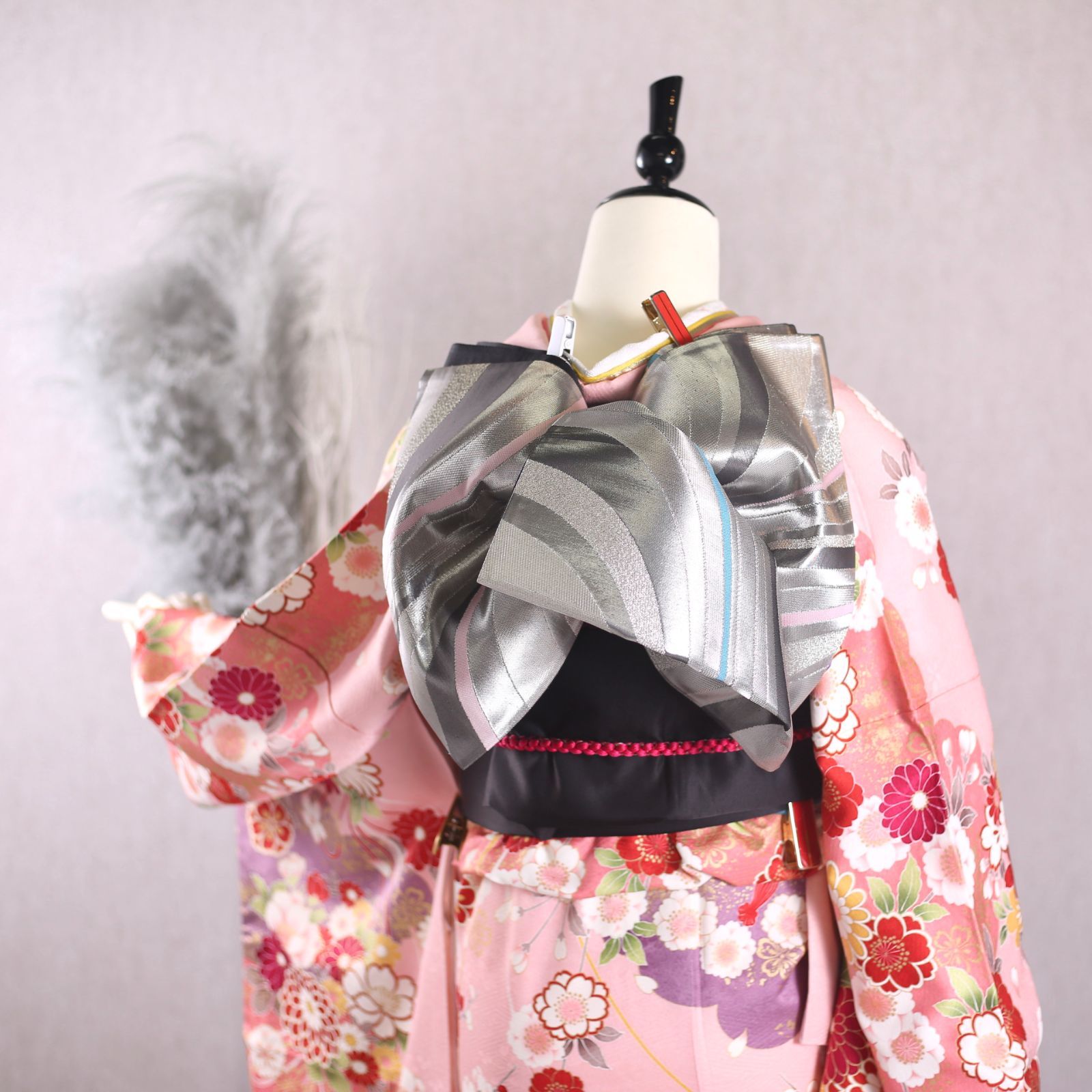 振袖フルセット 振袖セット 振袖 M～Lサイズ 中古 ピンク×新古典 美品 
