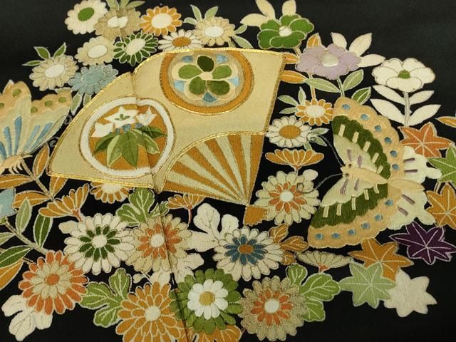 ◆うさうさ397◆美品◆作家物◆正絹　袷　豪華 色留　薄鈍色 平和屋着物□豪華色留袖 駒刺繍 飛鶴文 金銀彩 正絹 逸品
