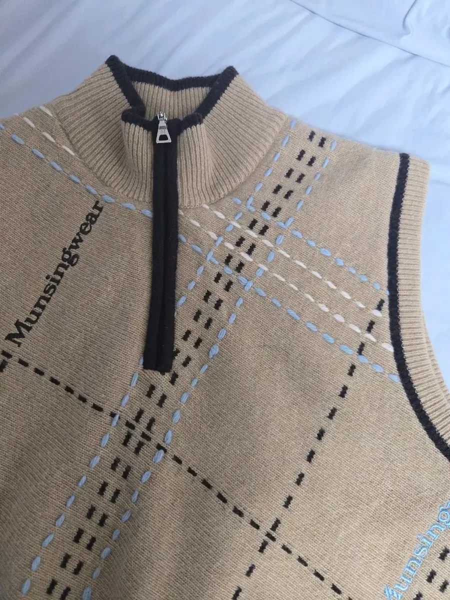  MUNSINGWEAR マンシングウェア アーガイル柄 ウールケシュミア ニット ベスト M ベスト ジレ ベスト ジレ ビスチェ
