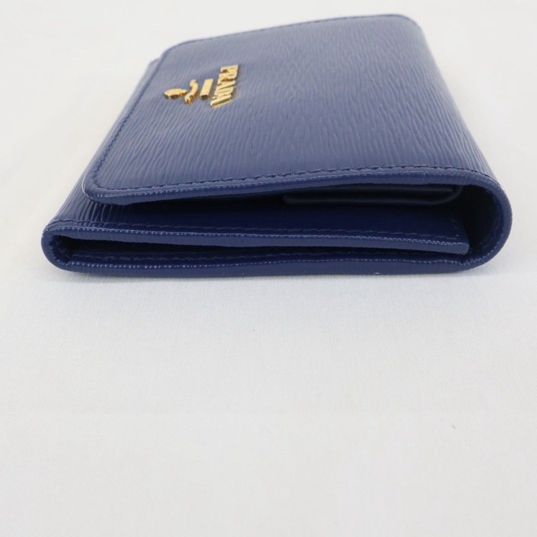 【付属品完備✨ 】PRADA バイカラー サフィアーノ 二つ折り財布 ネイビー PRADA ネイビー バイカラー 二つ折り財布 付属品完備✨ 】PRADA バイ