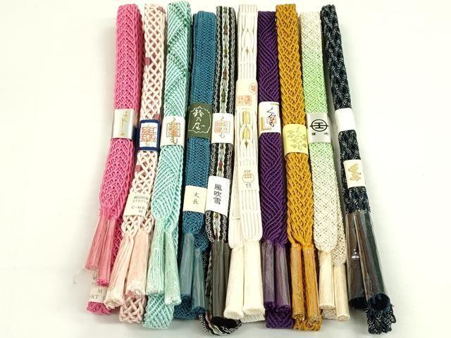 平和屋本店 夏物 和装小物 帯締め10本セット 三ッ杵印 紐の渡敬など CXAA0356s5