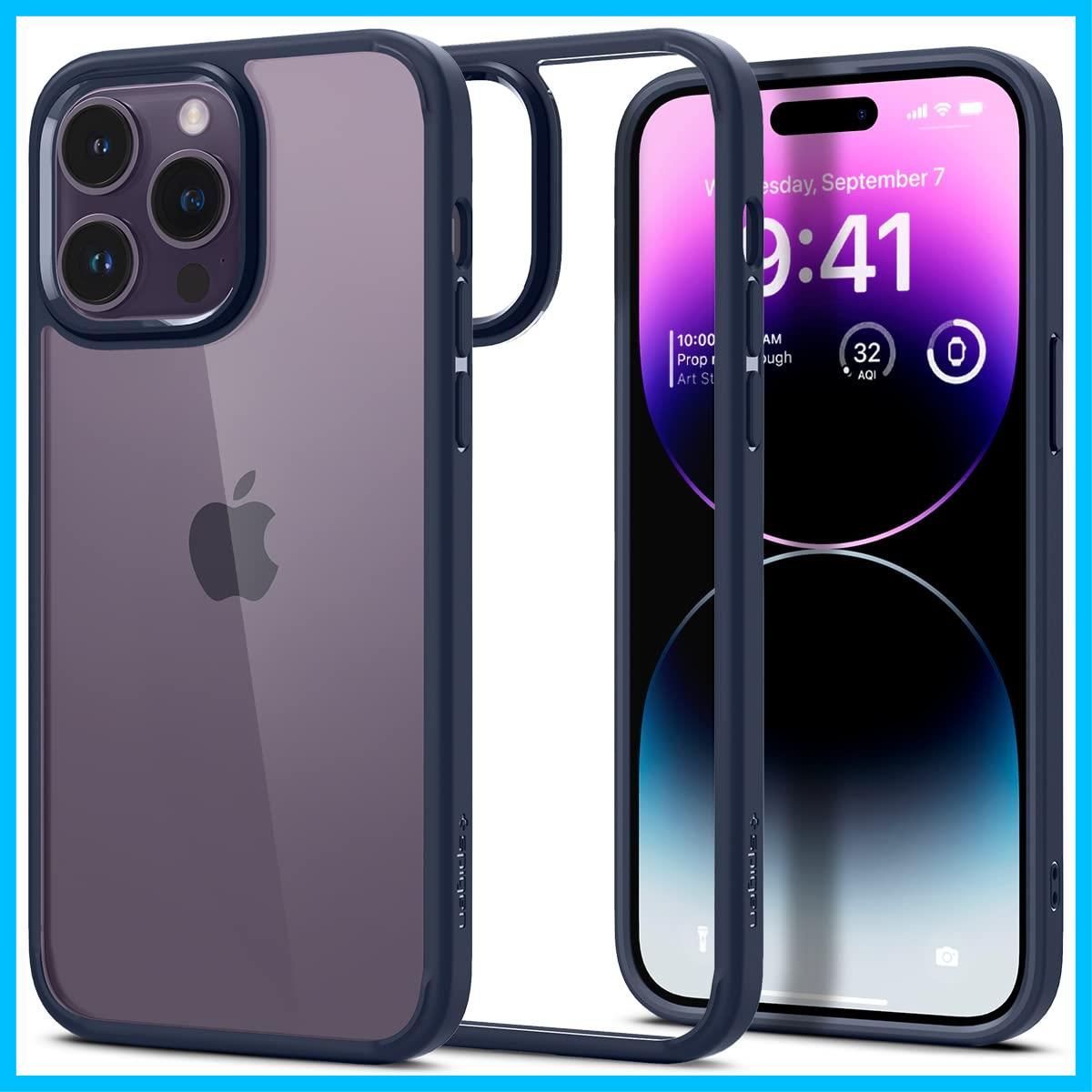 【数量限定】Spigen iPhone14Pro ケース 衝撃吸収 耐衝撃 ストラップホール付き 米軍MIL規格取得 黄変なし TPU バンパーケース 2重構造 すり傷防止 ワイヤレス充電対応 ウルトラ・ハイブリッド ACS04