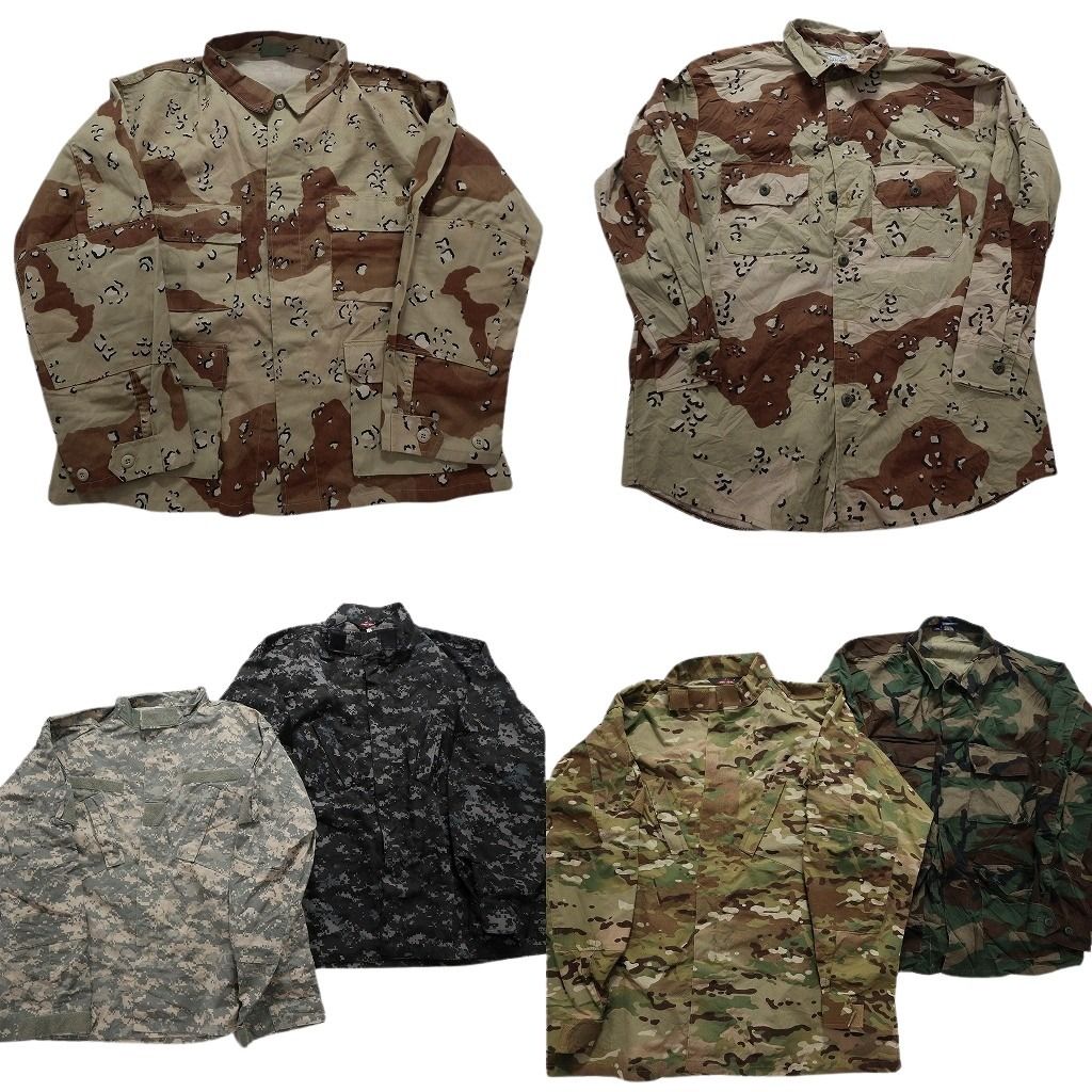 古着卸 米軍民間 カモ柄 フィールドジャケット ミリタリー 6枚セット メンズ 2XL |4XL デザートカモ 古着 NA8766