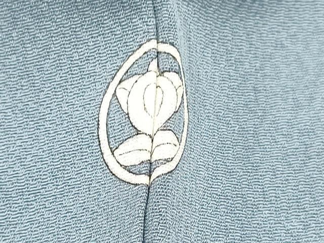 平和屋着物□伝統工芸染士 川富 色無地 草花地紋 紅鬱金色 正絹 逸品