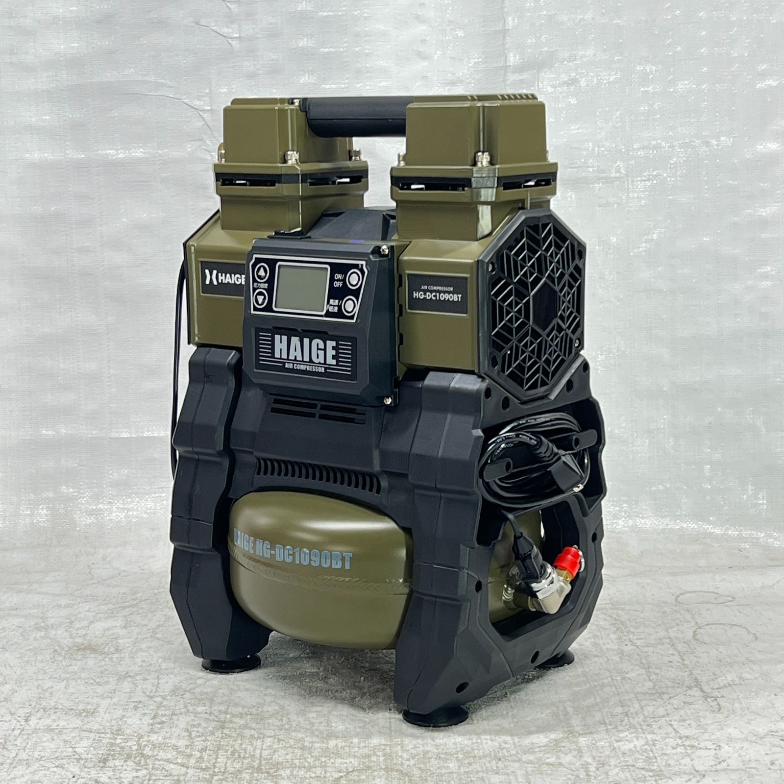 エアーコンプレッサー 100 V 5 L アルミタンク オイルレス AC電源 バッテリー充電式ハイブリッド 静音 小型 軽量 業務用 HG 707 1