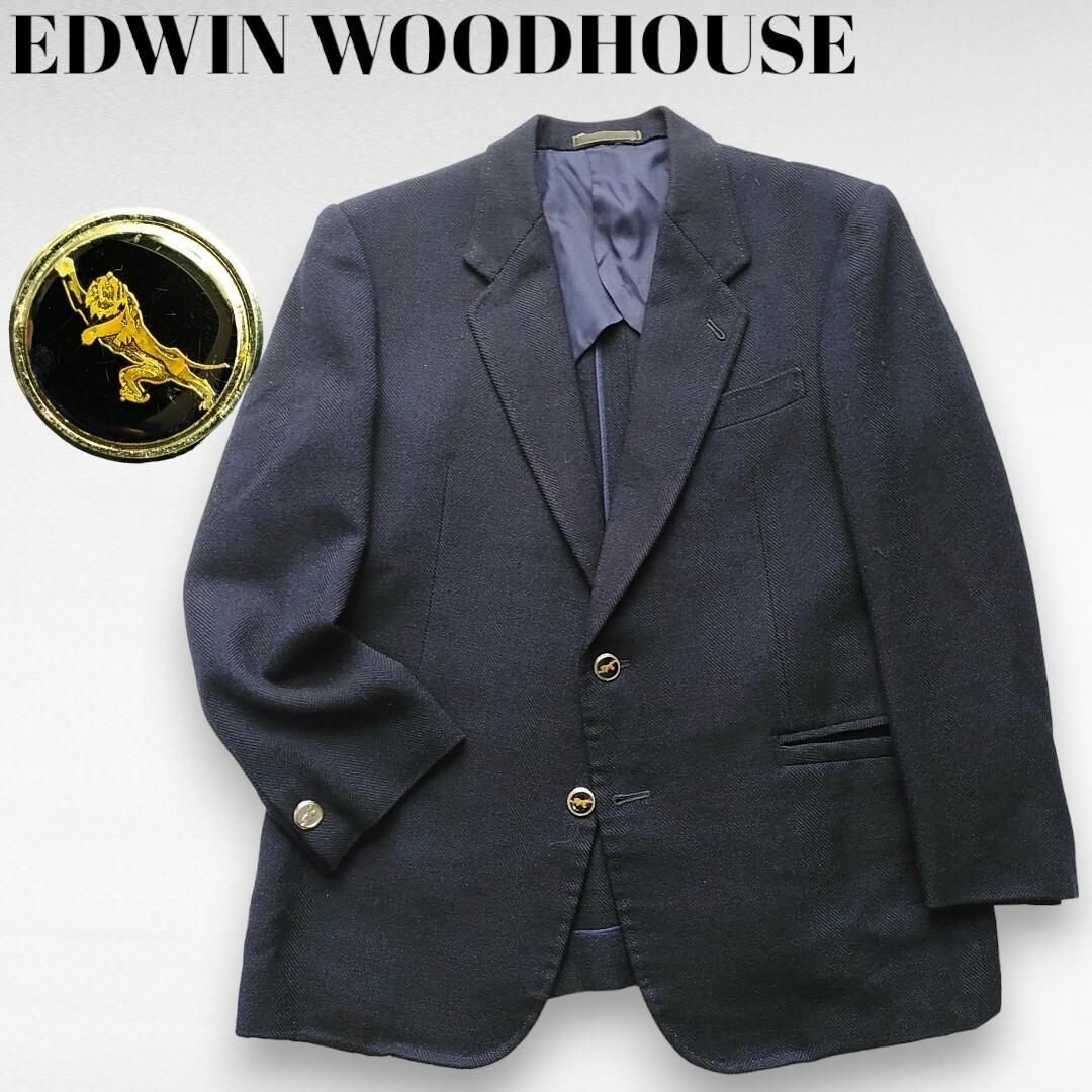 EDWIN WOODHOUSE ヴィンテージ 生地 秋冬/英国の獅子】EDWIN WOODHOUSE エドウィンウッドハウス 紺ブレM