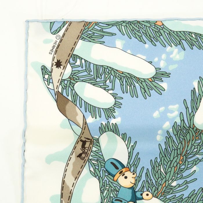 エルメス HERMES カレ45 プチカレ シルク Noel au 24 Faubourg