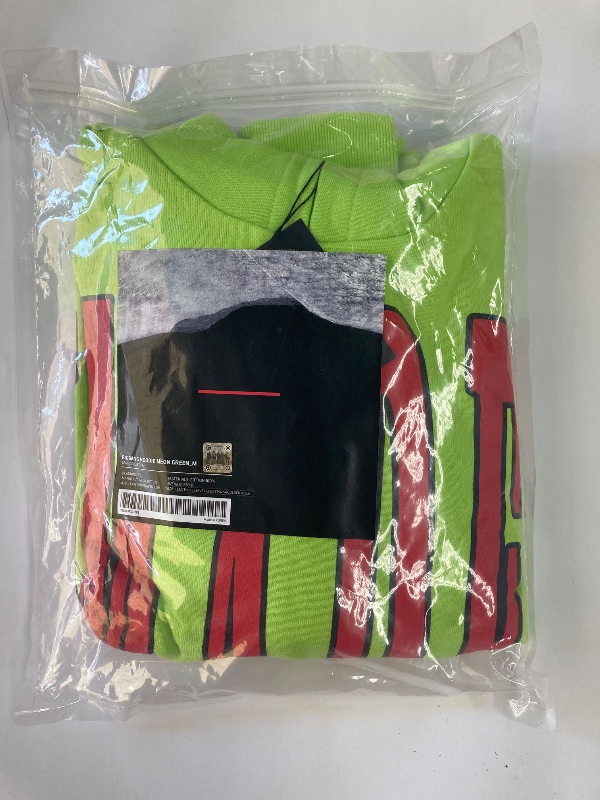 BIGBANG HOODIE ネオングリーンM