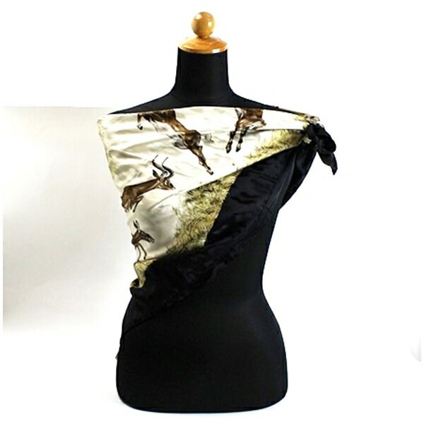 美品　エルメス　シルクスカーフ　カレ90 KENYA ケニヤ エルメス シルク スカーフ カレ90 Kenya ケニア 中古 ABランク