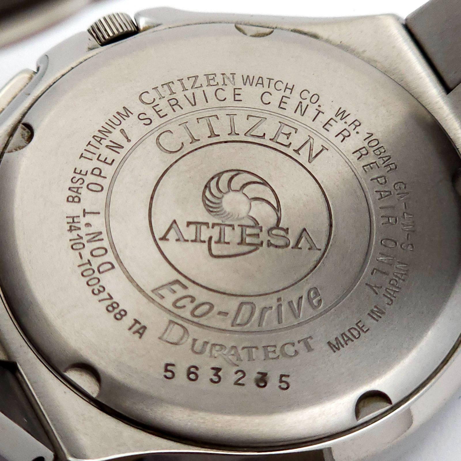 CITIZEN ATTESA アテッサ H410-T003788 ソーラー 時計 シチズン アテッサ H410-T003788のバンド洗浄
