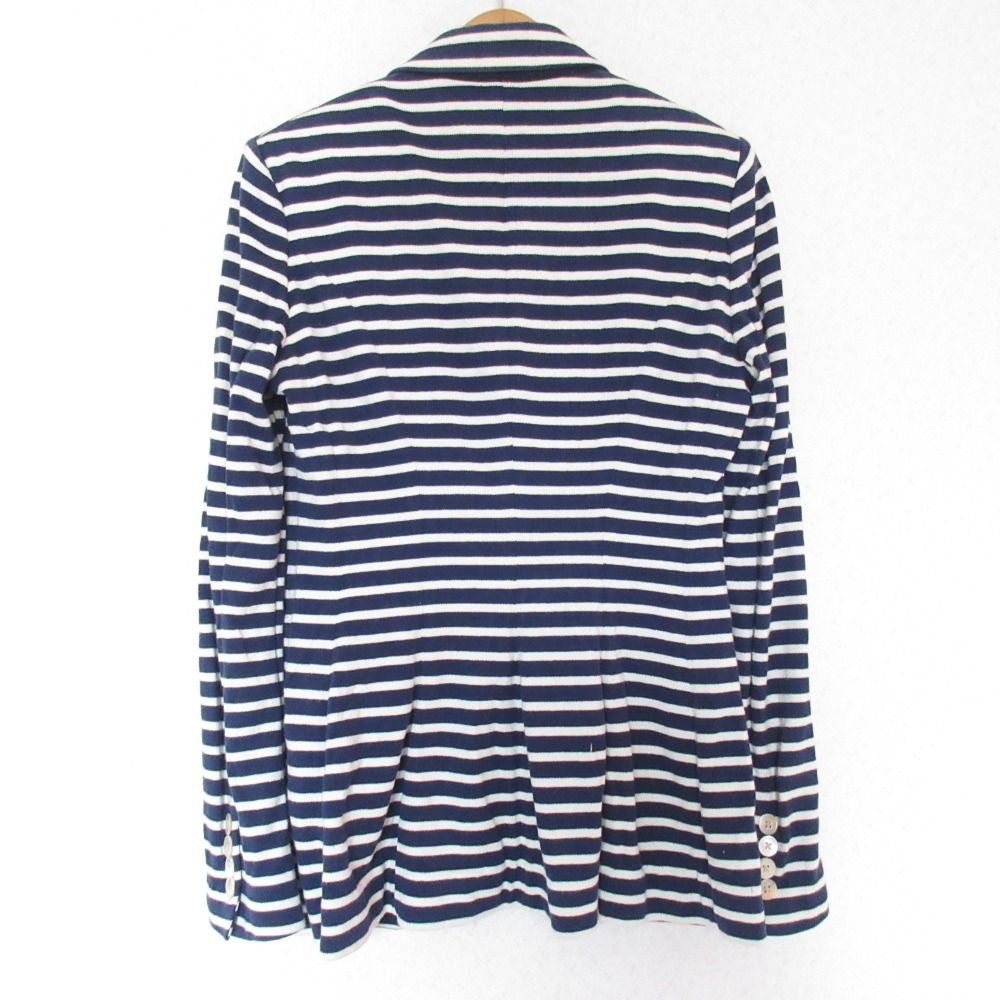新品✨ラルフローレンニット　ネイビーボーダー Polo Ralph Lauren Crew-Neck Border Cotton Knit 紺生成り L