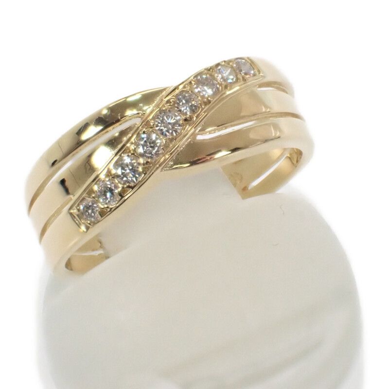 中古】ミキモト MIKIMOTO リング K18イエローゴールド 9号  