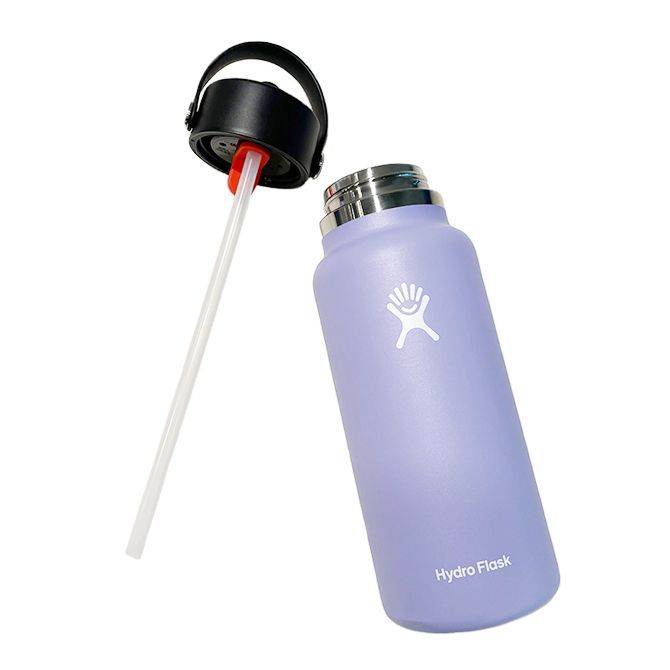 ハイドロフラスク Hydro Flask 32oz 946ml Wide Mouth Flex Straw ステンレスボトル Black - メルカリ