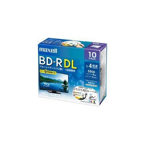 マクセル(maxell) maxell 録画用 BD-R DL 標準260分 4倍速 ワイドプリンタブルホワイト 10枚パック BRV50WPE.10S