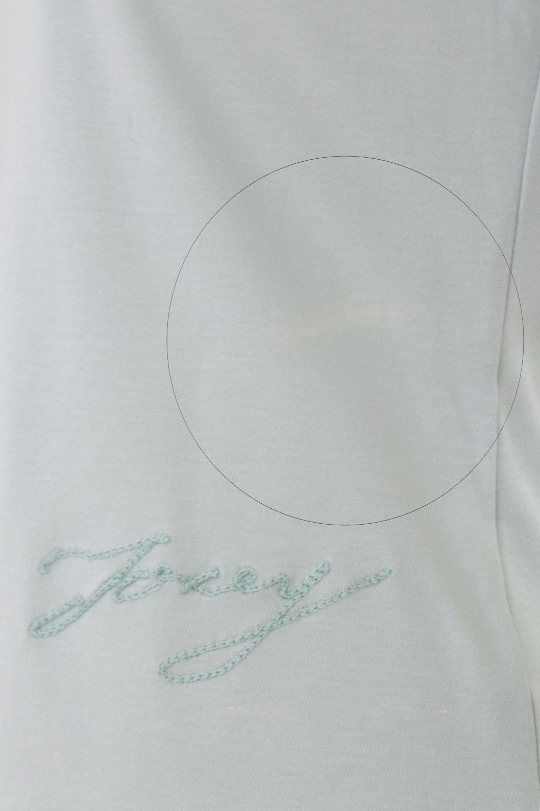 FOXEY　ロゴ刺繍入りコットンTシャツ　40805　グリーン/緑　2020年商品　売れ筋商品|||フォクシー FOXEY ロゴ刺繍入りコットンTシャツ 40805 グリーン/緑 2020年