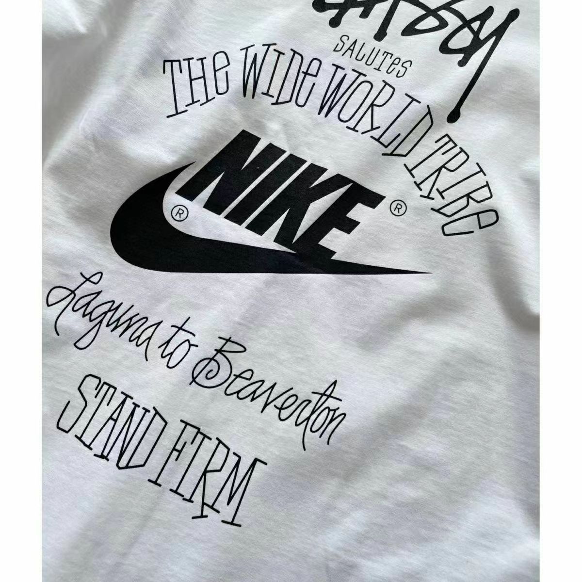 新品 特価値 Nike x stussy ステューシー ダイス Tシャツ ホワイト　男女兼用