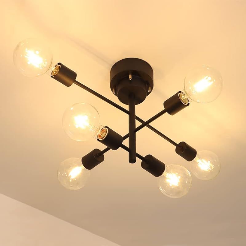 Hzfluo シーリングライト 6灯 シャンデリア E26 ペンダントライト