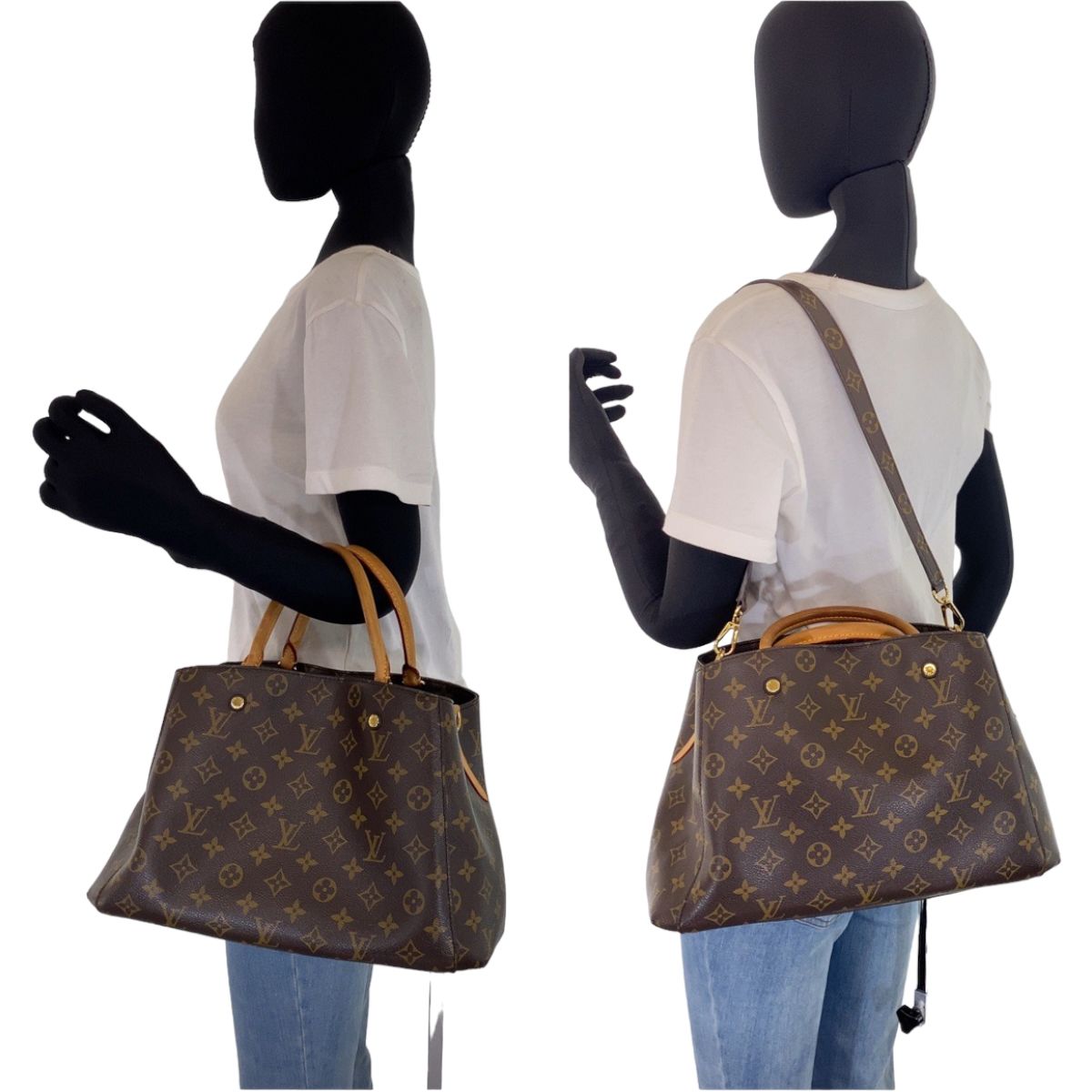 LOUIS VUITTON ルイヴィトン モノグラム モンテーニュMM ブラウン 茶 PVC M41056 ショルダーバッグ 2way ハンドバッグ  レディース 400577 【中古】【中古】 - メルカリ