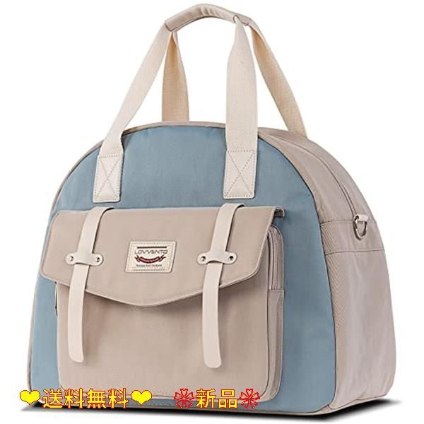 ブルー/グレー LOVVENTO ボストンバッグ レディース 可愛い マカロン色 3way 手提げ 斜め掛け 肩掛け トラベルバッグ 大容量 軽量 2泊3日 30L おしゃれ 通勤 通学 旅行 機内持ち込み ショルダーベルト付き 撥水加工 まるまるショップ メルカリ グレーLL 3WAY ボストンバッグ ショルダー付 撥水 旅行 トラベル