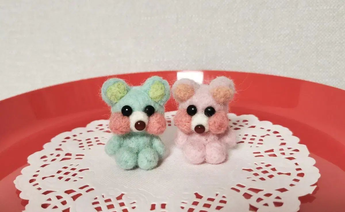 ハンドメイド ウール 人形 2 種 まとめ売り