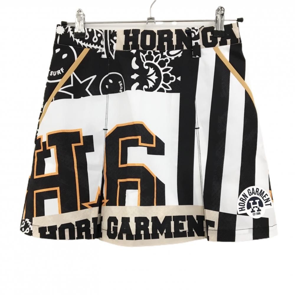 SALE価格【新品】ホーンガーメント スカート 白×黒×ピンク マークアンドロナ レディース 38(M) ゴルフウェア 2023年モデル MARK＆LONA